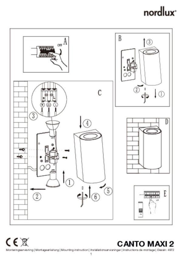 Kinkiet zewnętrzny Canto Maxi 2 na taras
