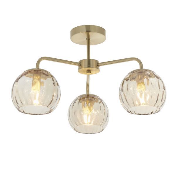 Lampa Dimple nad stolik w salonie