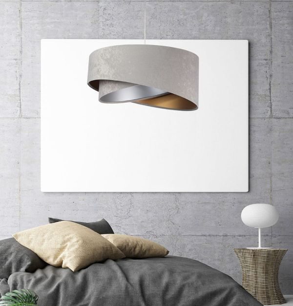 Lampa Galaxy welurowa do sypialni