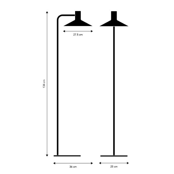 Lampa podłogowa Minneapolis do nowoczesnej sypialni