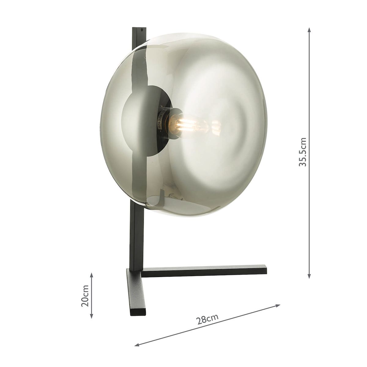 Lampa stołowa Erla do nietypowego salonu