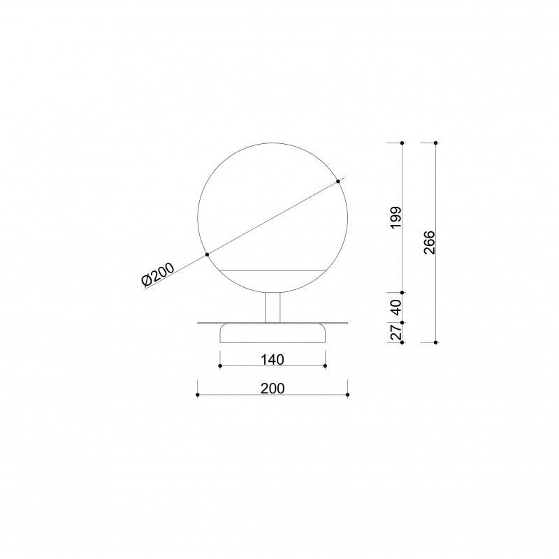 Lampa stołowa Plaat na komodę w salonie