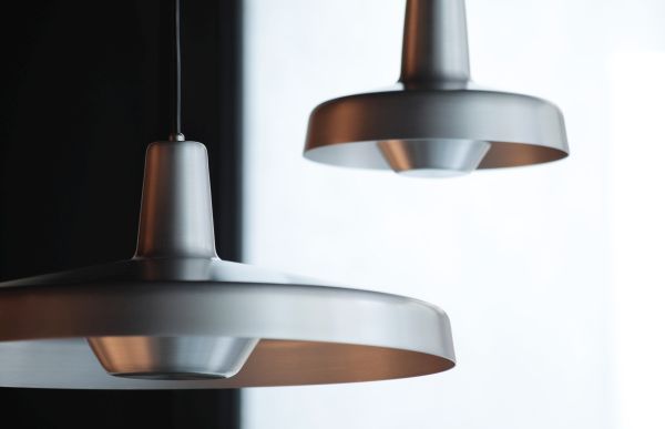 Lampa wisząca Arigato Large srebrna nad stół