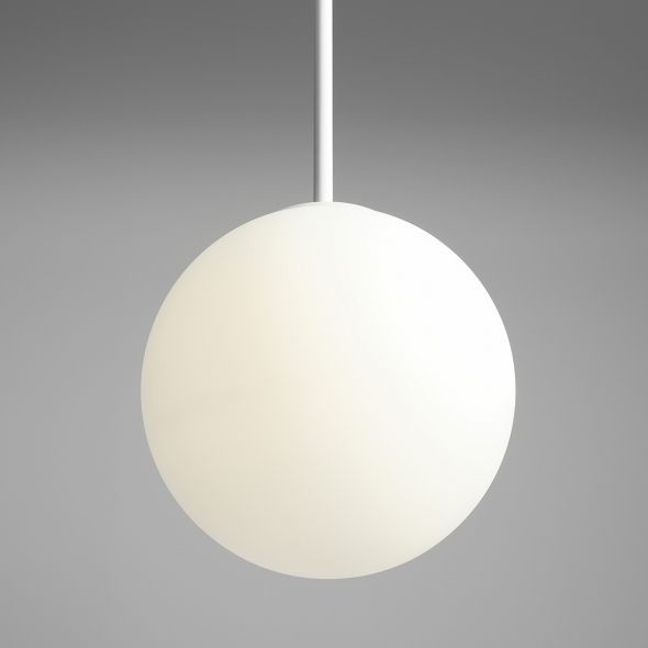 Lampa wisząca Bosso - 1 kula 30cm, biała