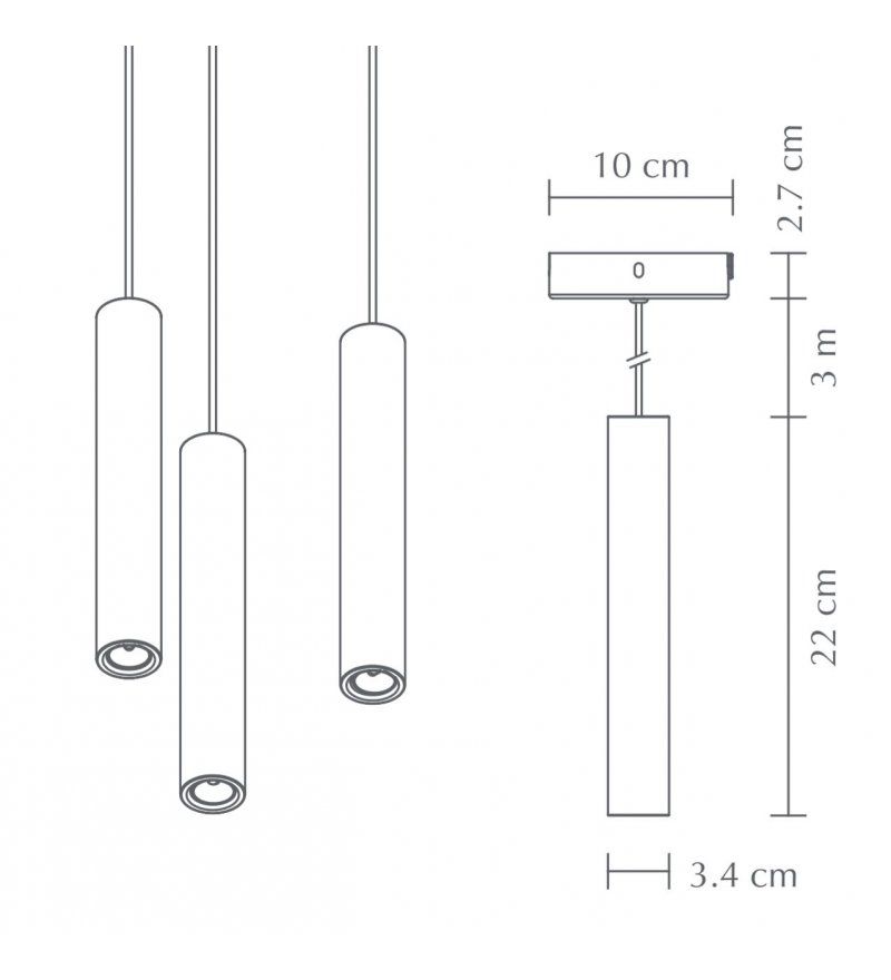 Lampa wisząca Chimes Cluster nad szafkę w salonie