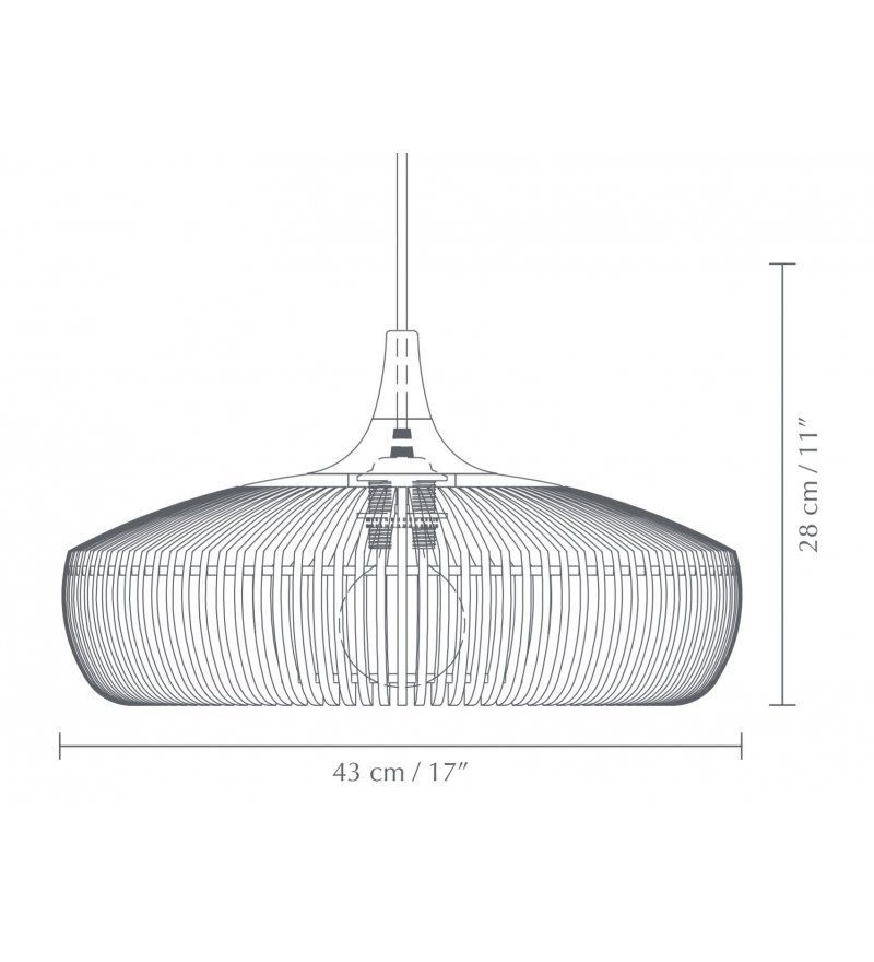 Lampa wisząca Clava Dine Wood nad komodę w sypialni