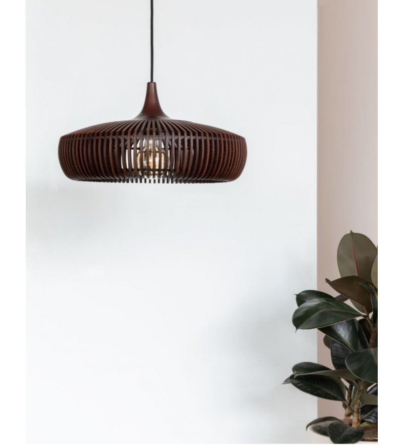 Lampa wisząca Clava Dine Wood nad komodę w sypialni