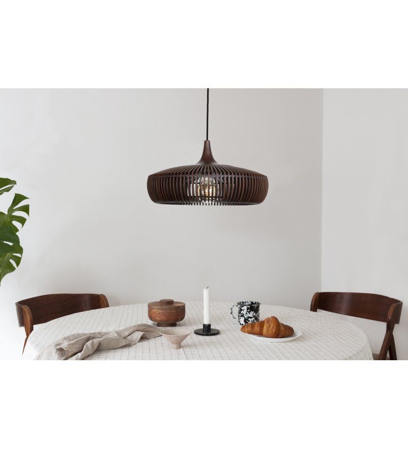 Lampa wisząca Clava Dine Wood nad komodę w sypialni