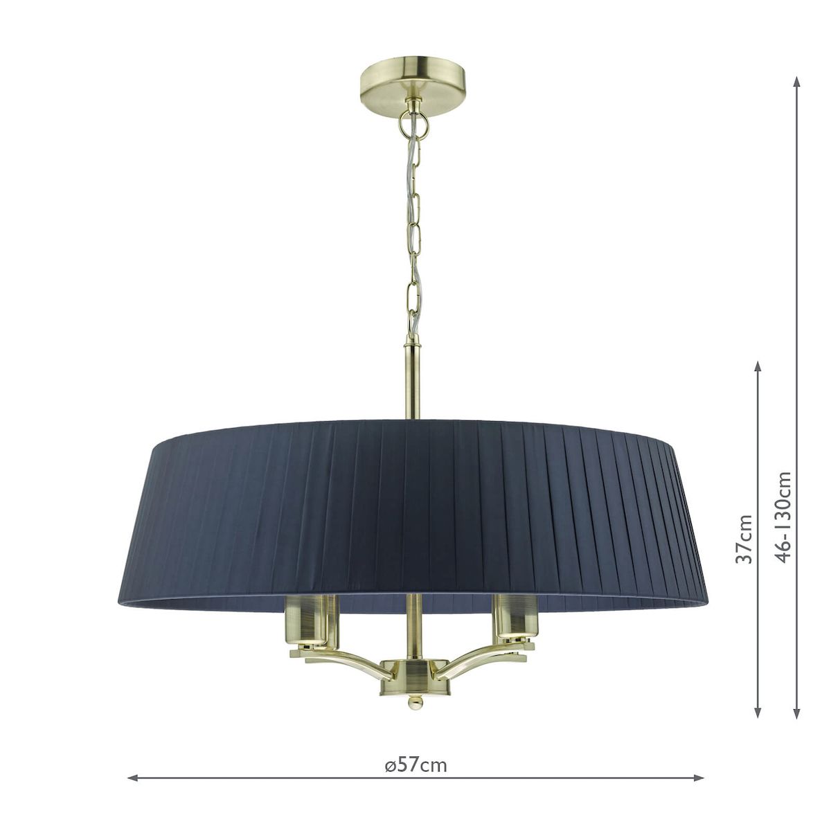 Lampa wisząca Cristin nad fotel w salonie