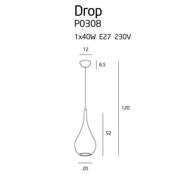 Lampa wisząca Drop - ozdobna