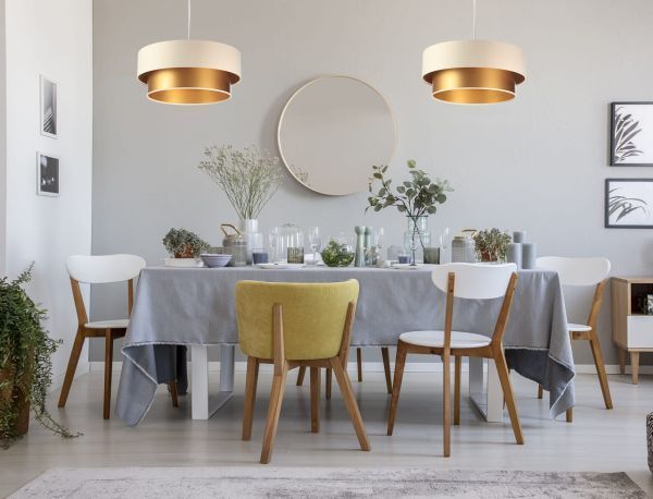 Lampa wisząca Duo do pięknej sypialni lub jadalni