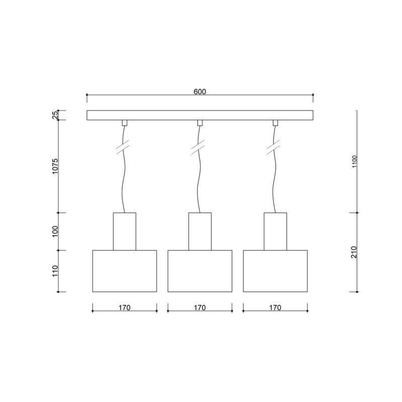 Lampa wisząca Enkel nad stół w jadalni
