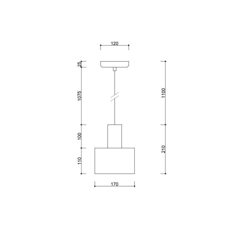 Lampa wisząca Enkel nad stolik kawowy w salonie