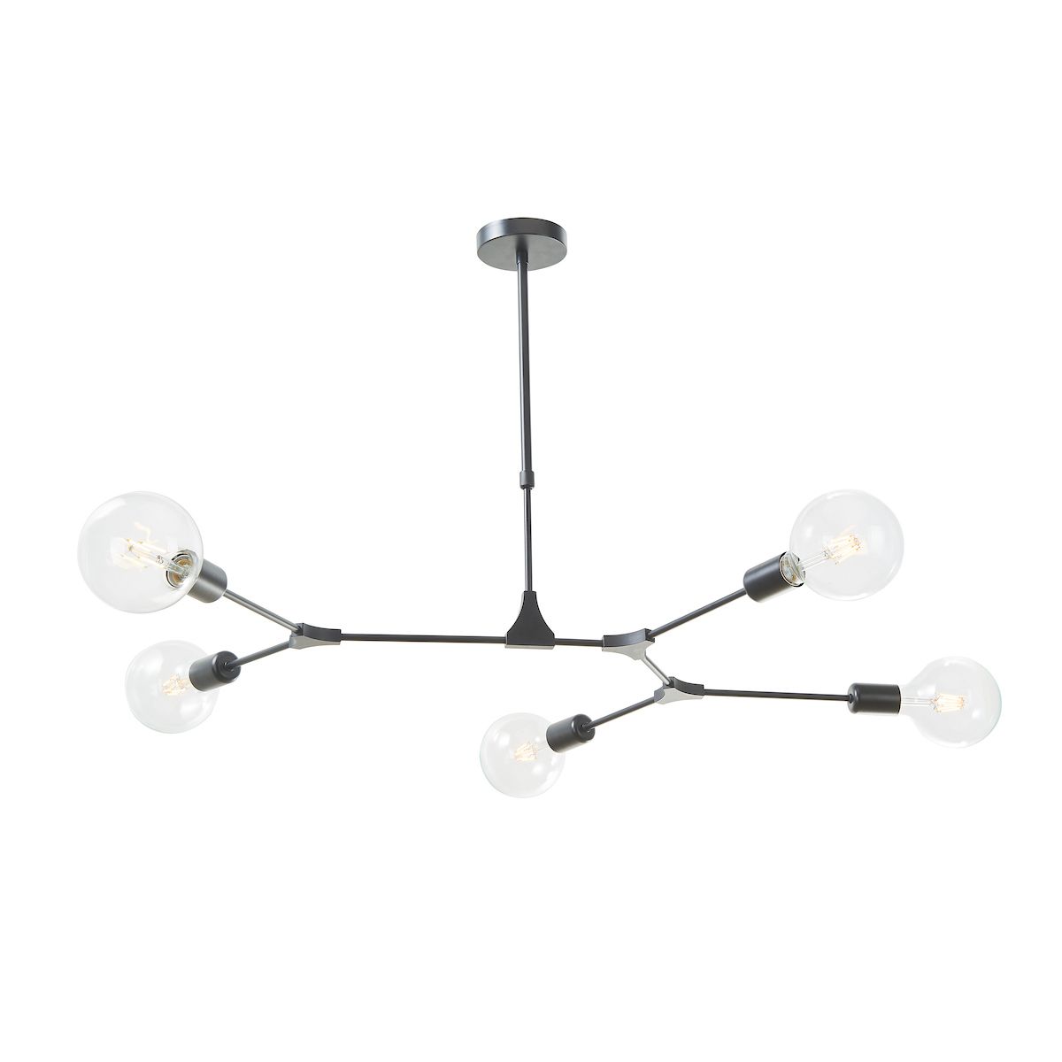 Lampa wisząca Euphemia nad fotel w salonie