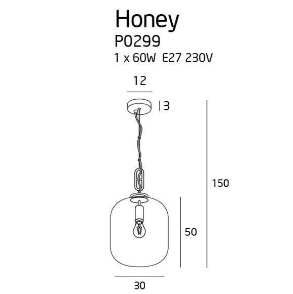 Lampa wisząca Honey do nowoczesnej jadalni