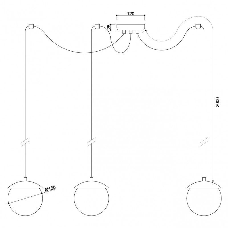 Lampa wisząca Kuul F do dużego salonu