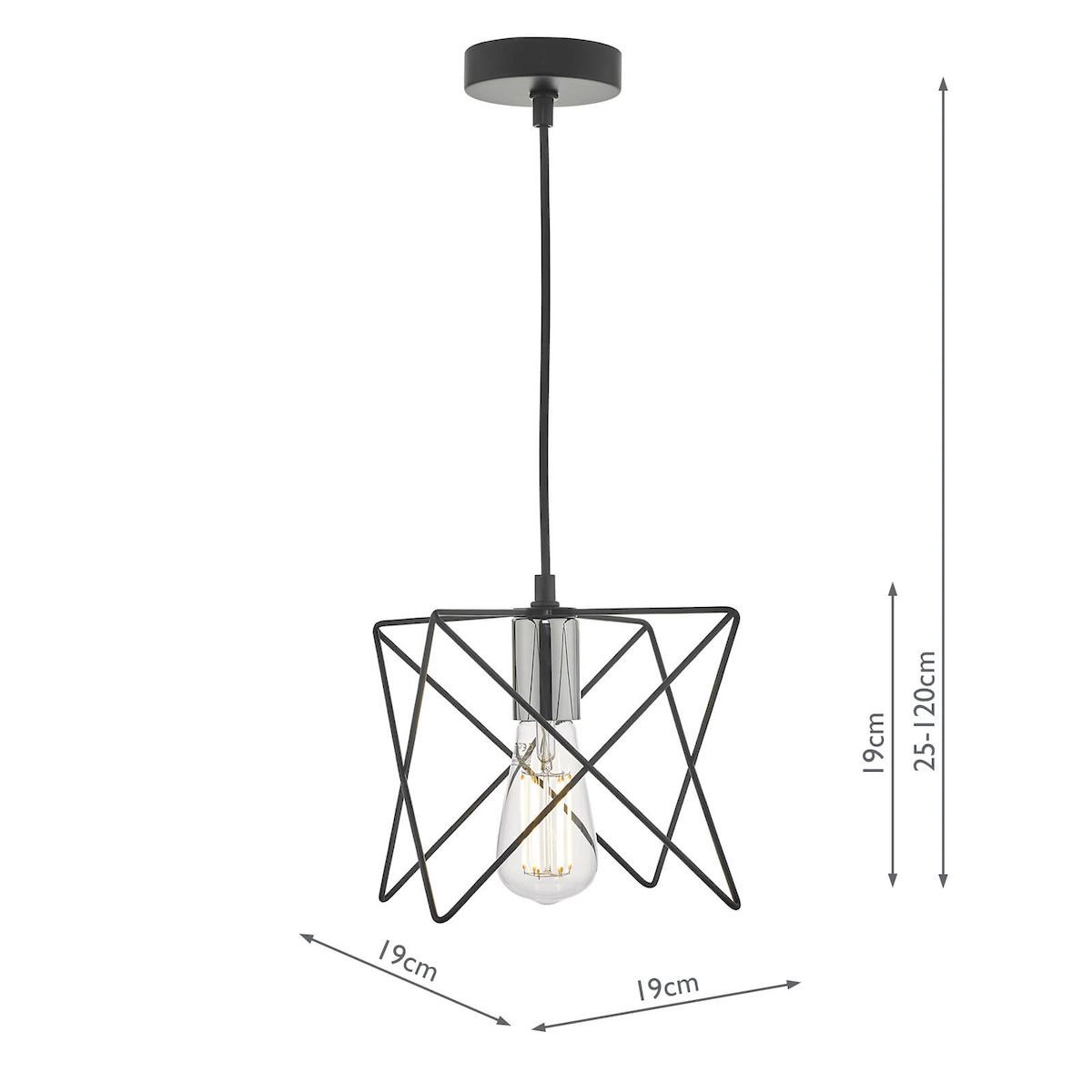 Lampa wisząca Midi nad szafkę w salonie
