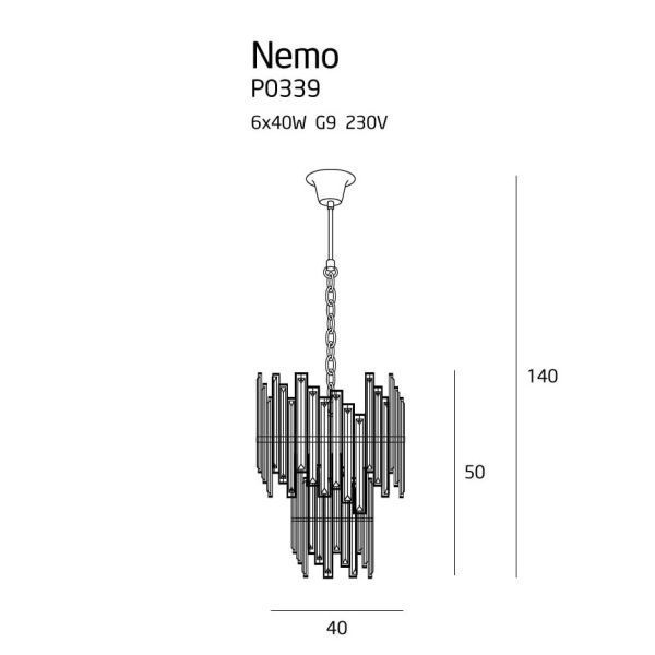 Lampa wisząca Nemo do pięknej sypialni