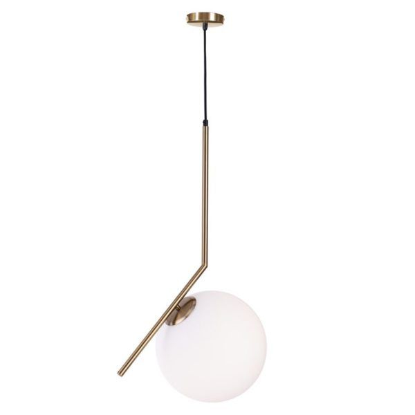 Lampa wisząca Solaris nad fotel w salonie