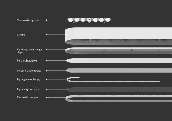 Ledowa lampa wisząca Cristal - sterowana głosem
