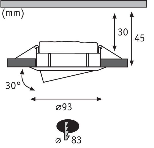 Oczko sufitowe Nova Plus do minimalistycznego salonu