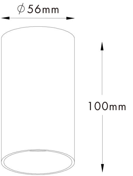 Oczko sufitowe Tuba nad blat kuchenny