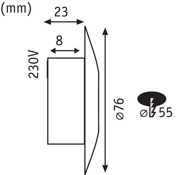 Oprawa wpuszczana Special Line - IP65, 3000K, LED