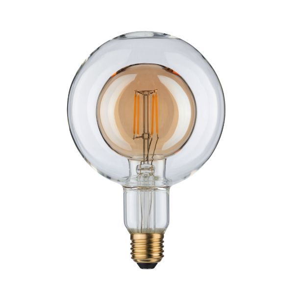 Żarówka dekoracyjna Inner Shape G125 - E27, 2700K, bursztynowa