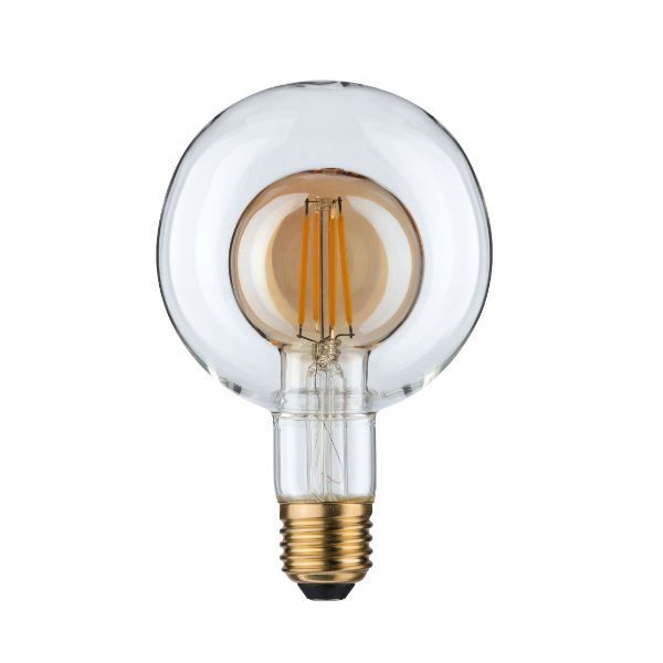 Żarówka dekoracyjna Inner Shape G95 - E27, 2700K, bursztynowa