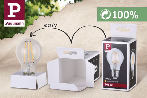 Żarówka dekoracyjna Inner Shape G95 - E27, 2700K, dymione szkło