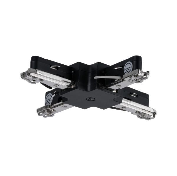 Złącze URail - X-connector, czarne, system szynowy