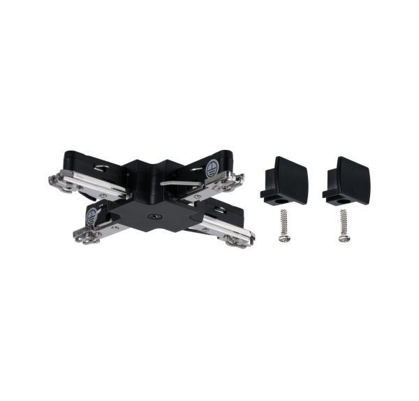 Złącze URail - X-connector, czarne, system szynowy