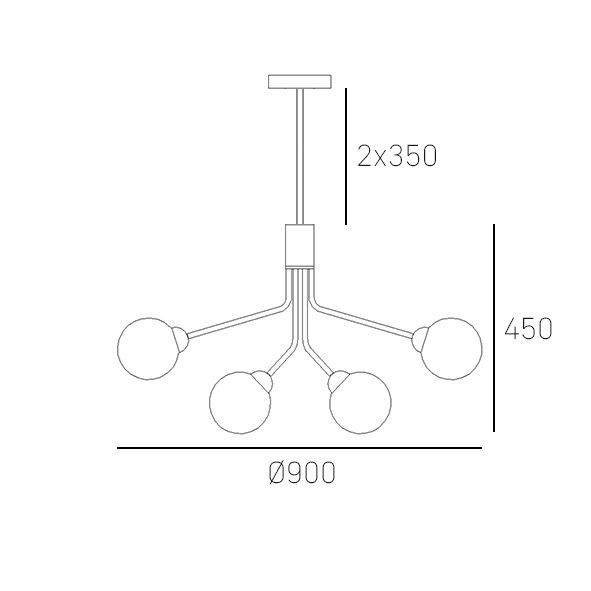 Żyrandol do salonu Cape Town