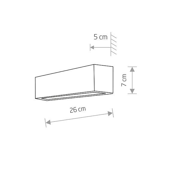 Kinkiet dekoracyjny Straight XS na korytarz
