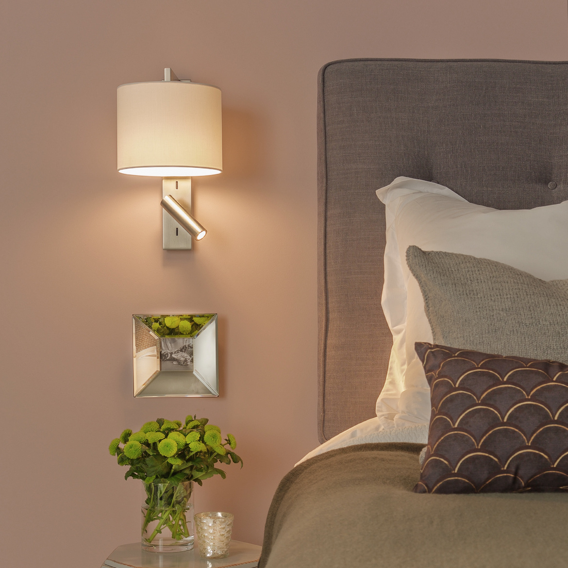 Kinkiet Ravello - z reflektorem, matowy srebrny, 1222019