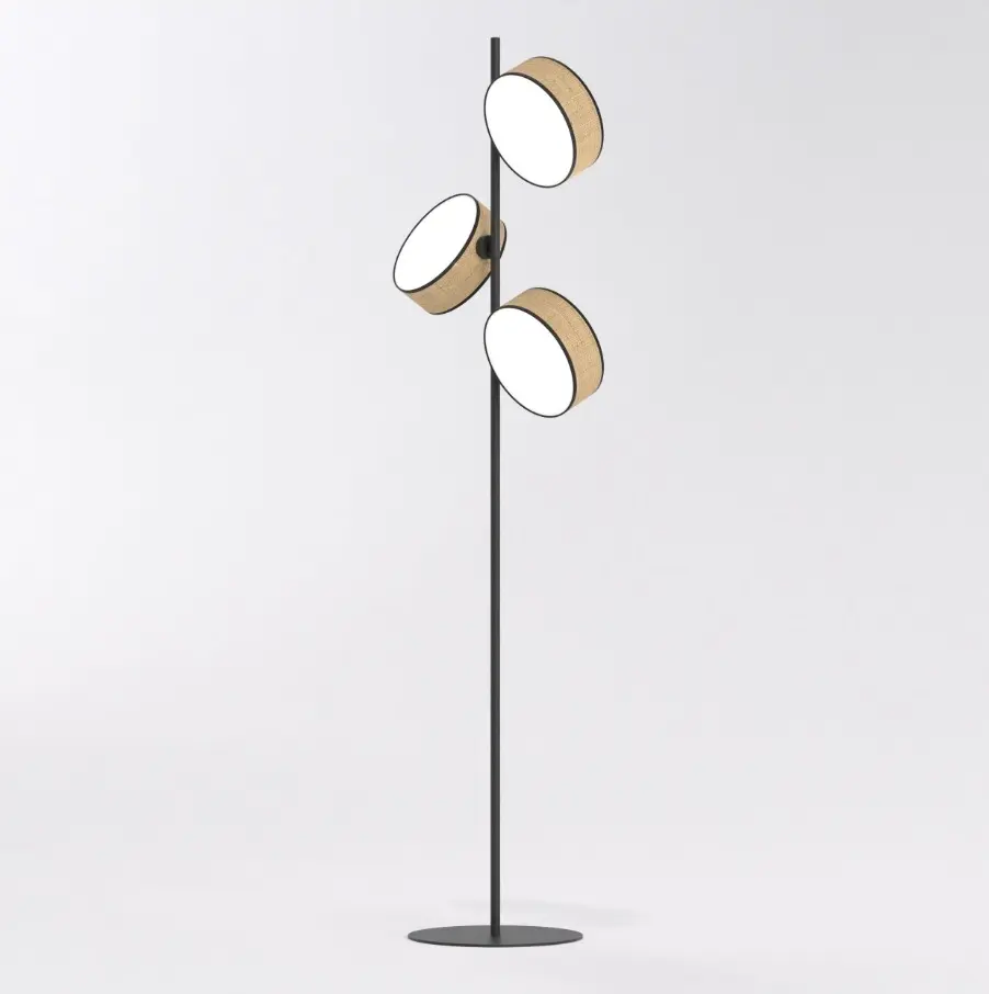 Lampa stojąca boho z trzema ruchomymi abażurami - Emibig Drumz LP3