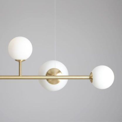 Lampa wisząca Dione 6 - mosiądz, lampa do salonu