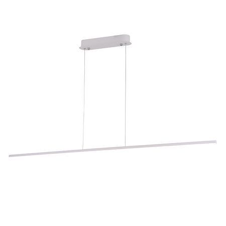 Lampa biała wisząca z długim kloszem