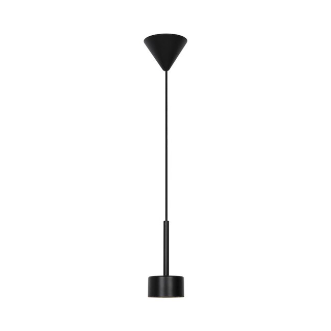 Czarna lampa wisząca Clyde - Nordlux - panel LED, do pokoju, do kuchni, nad wyspę