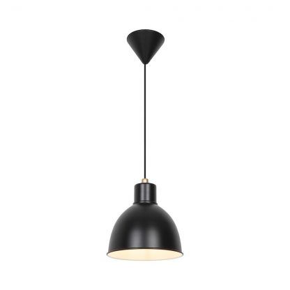 Czarna lampa wisząca Pop - Nordlux - do industrialnego wnętrza