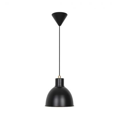 Czarna lampa wisząca Pop - Nordlux - do industrialnego wnętrza