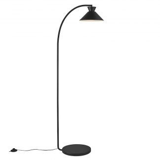 Lampa podłogowa Dial - Nordlux - czarna, inspirowana latami '50 i '60