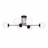 Lampa sufitowa Savoy - Kaja - czarny stelaż, mleczne klosze
