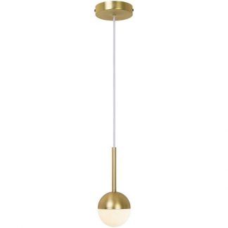 Lampa wisząca Contina - złota, oświetlenie do salonu, do sypialni