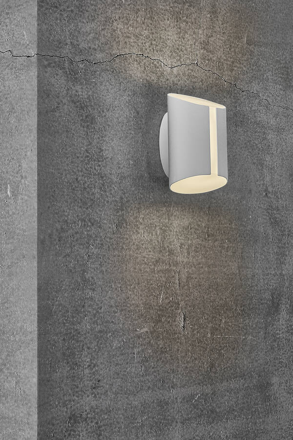 Biały kinkiet elewacyjny Grip Smart - LED