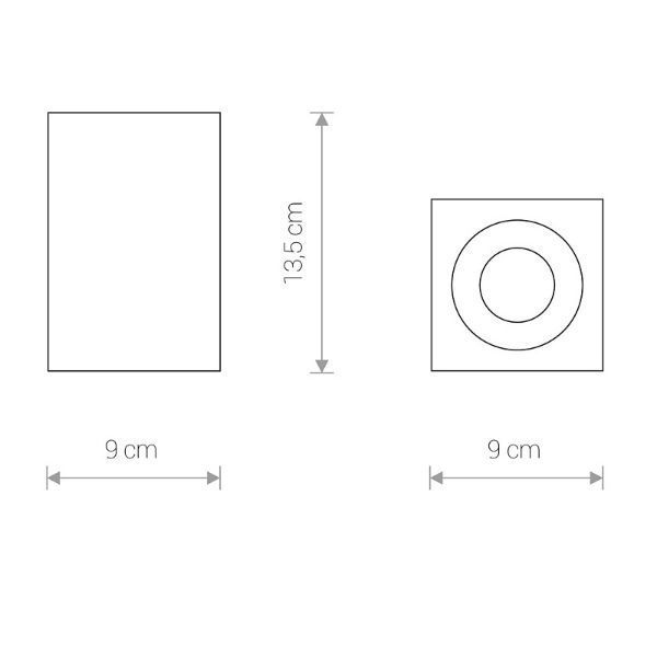 Biały spot sufitowy Bravo - IP54
