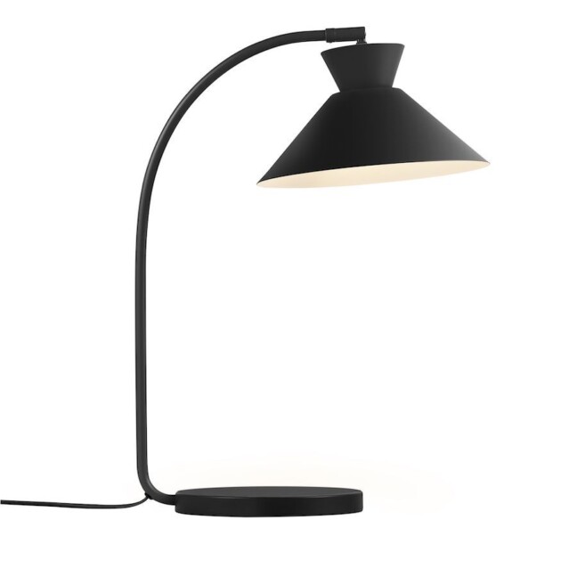 Czarna lampa biurkowa Dial - Nordlux - na biurko do gabinetu