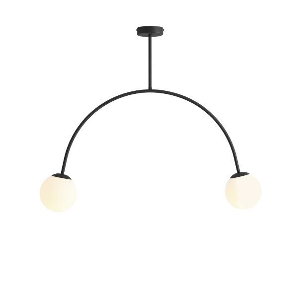 Czarna, metalowa lampa sufitowa Lea Artera & Ardant do wnętrz w sylu Modern Classic i Art Deco