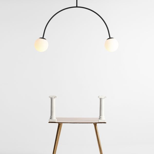 Czarna lampa sufitowa do salonu Lea - Artera & Ardant