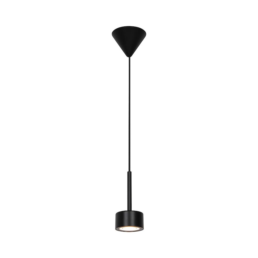 Czarna lampa wisząca Clyde - Nordlux - panel LED, do pokoju, do kuchni, nad wyspę